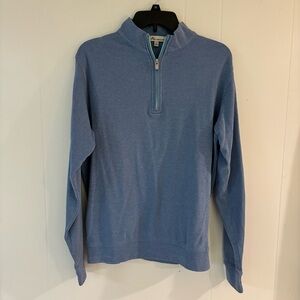 Peter Millar Light Blue Quarter Zip Sweater
